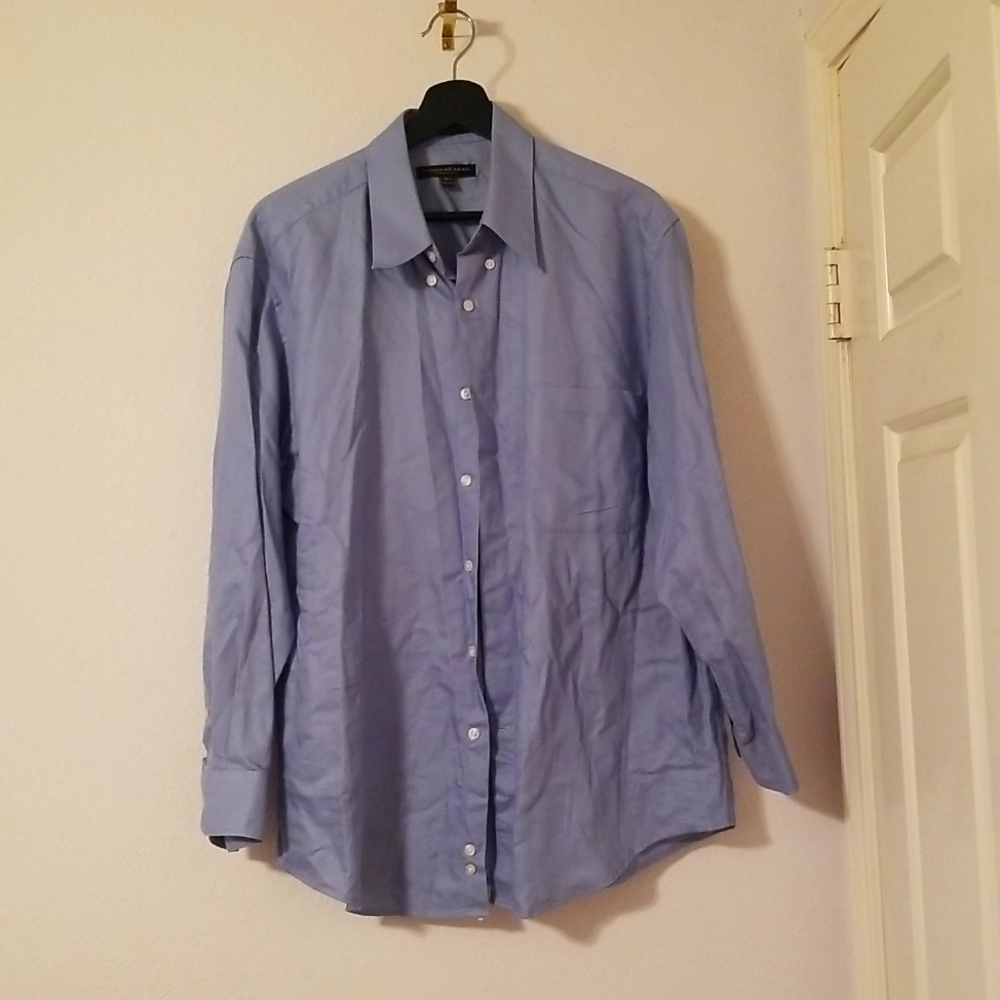 Men's Donna Karan Signature Blue Button Down 32/33 Shirt
